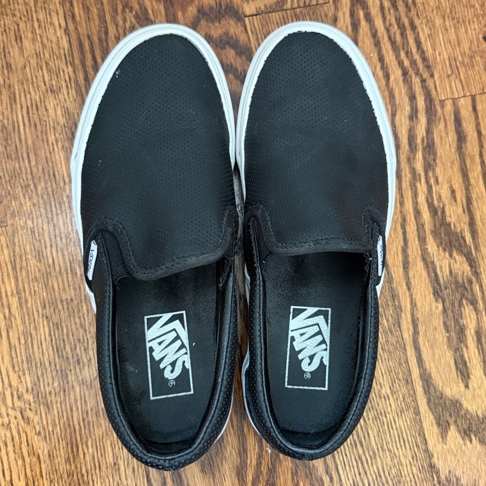 Vans Black Perforated Slip-On Shoes